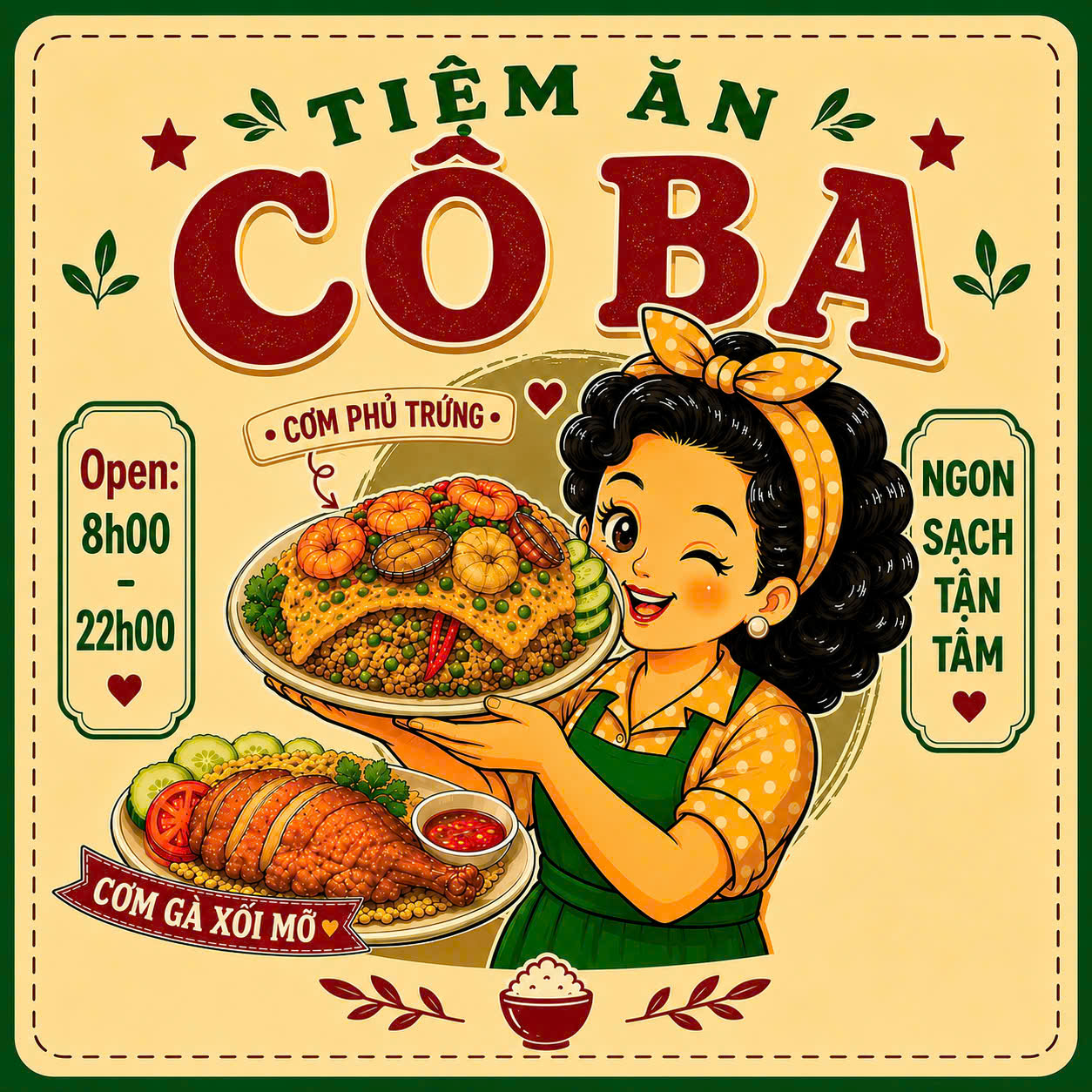 Tiệm Ăn Cô Ba — 1004 Cafe & Milk Tea